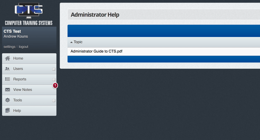 Admin guide to cts