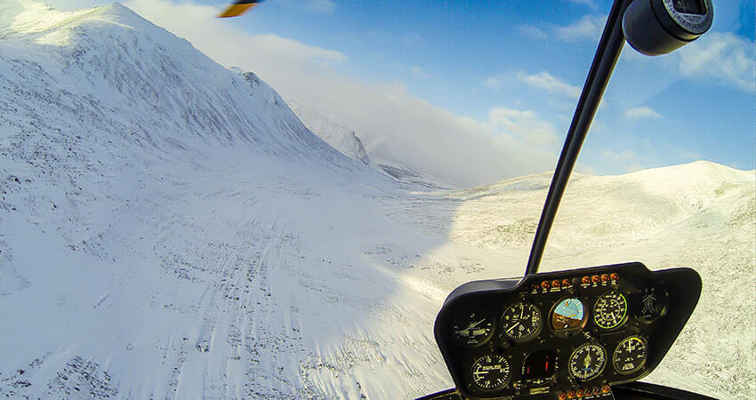 Flying in arctic circle